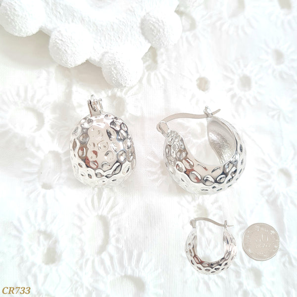 Candonga plateada con textura CR733