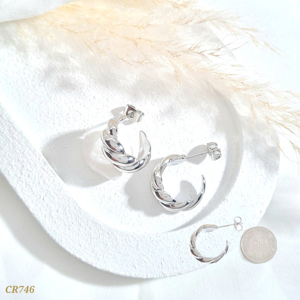 Candonga plateada entorchada CR746