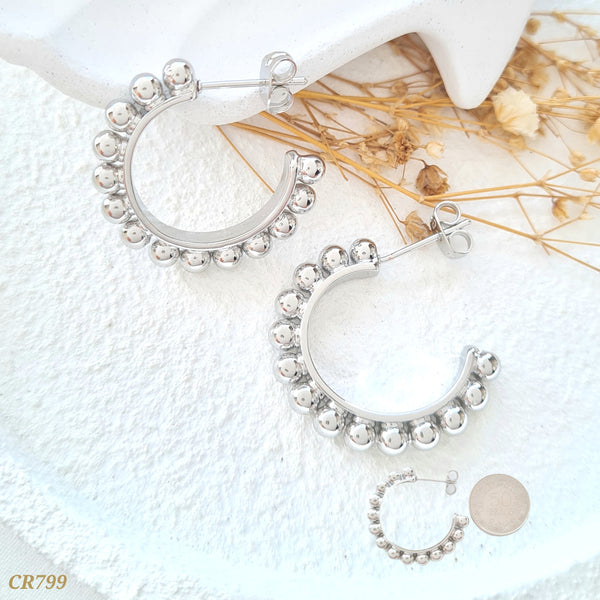 Candonga plateada con balines CR799