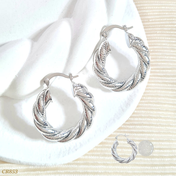 Candonga entorchada plateada CR853