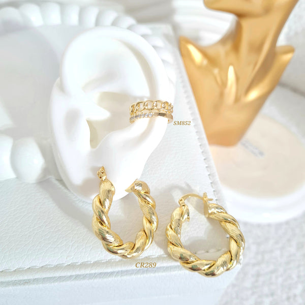 Earcuff zircones / Candonga entorchada (Cada uno)