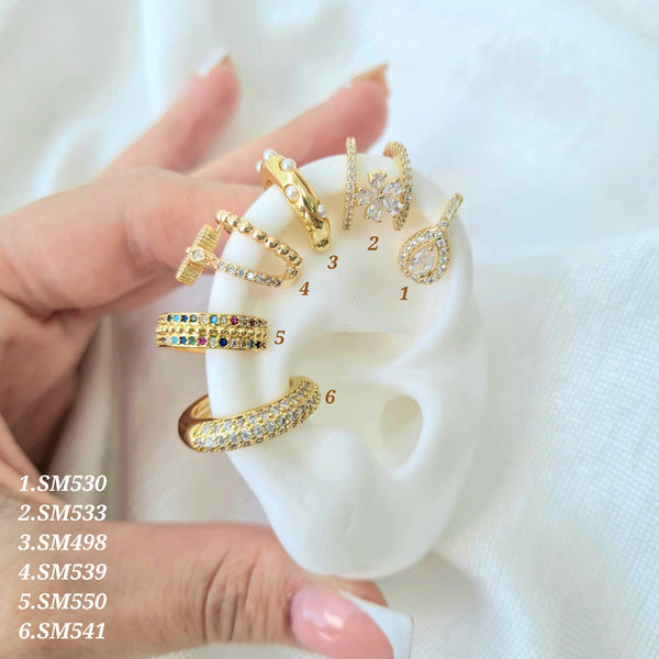 Earcuffs con zircones