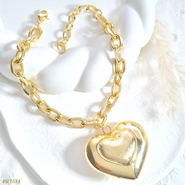 Pulsera eslabones corazón PR1514