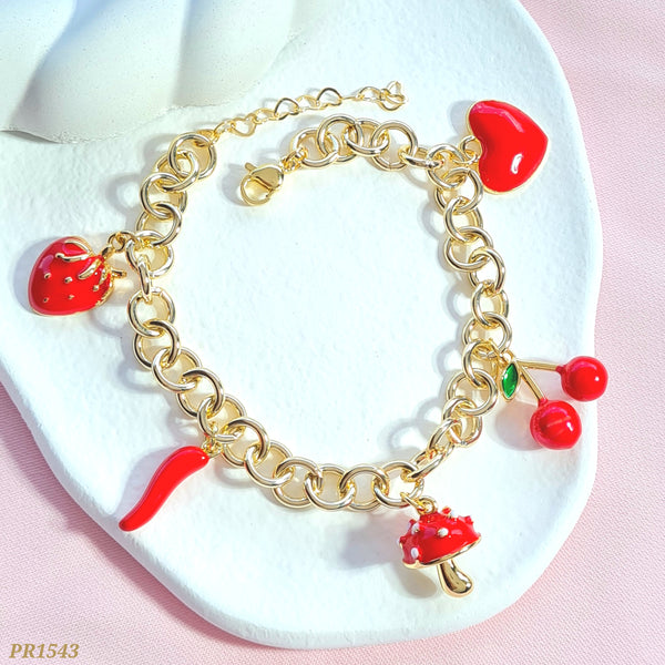 Pulsera dijes rojos PR1543