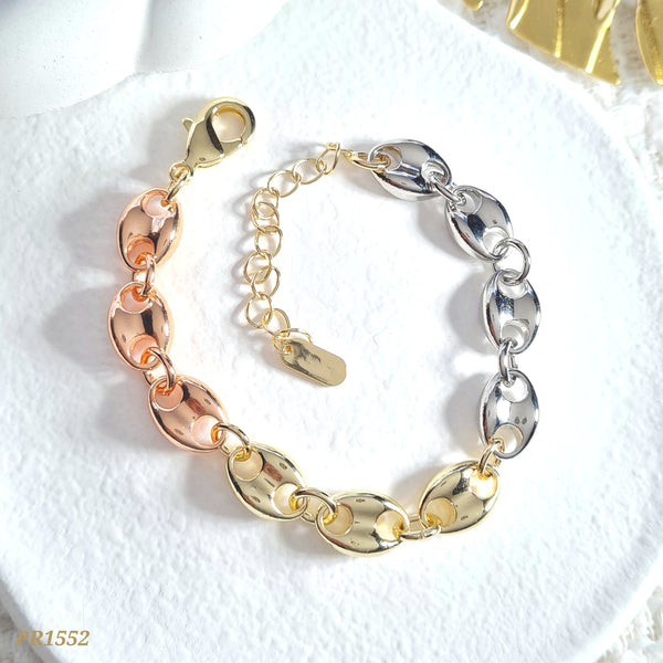 Pulsera tipo Gucc1 tres oros PR1552