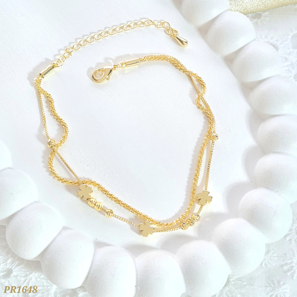 Pulsera doble con trébol PR1648