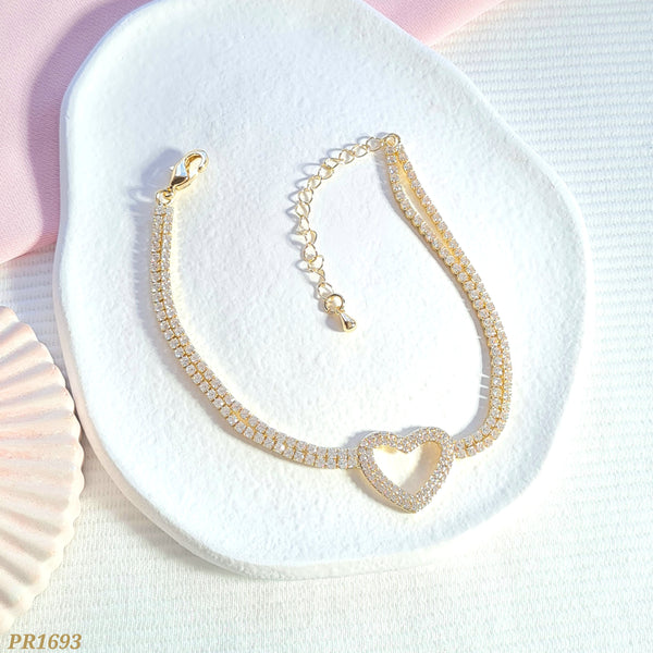 Pulsera doble con corazón PR1693