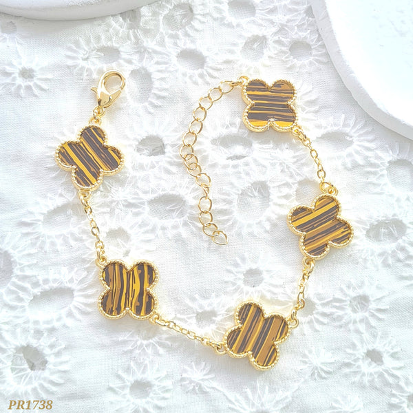 Pulsera trébol café PR1738