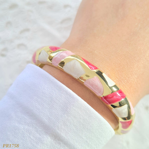Pulso mosaico rosa y blanco PR1758