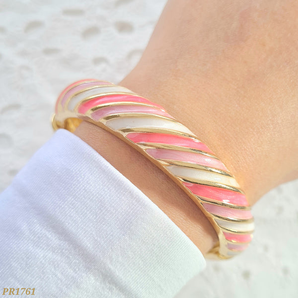 Pulso bicolor rosa y blanco PR1761