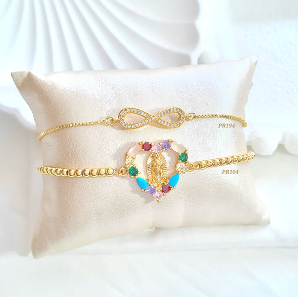 Pulsera infinito / pulsera virgen corazón (cada una)