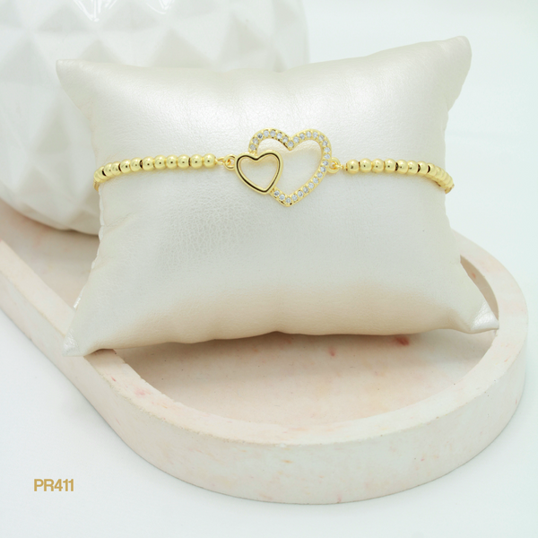 Pulsera doble corazón PR411