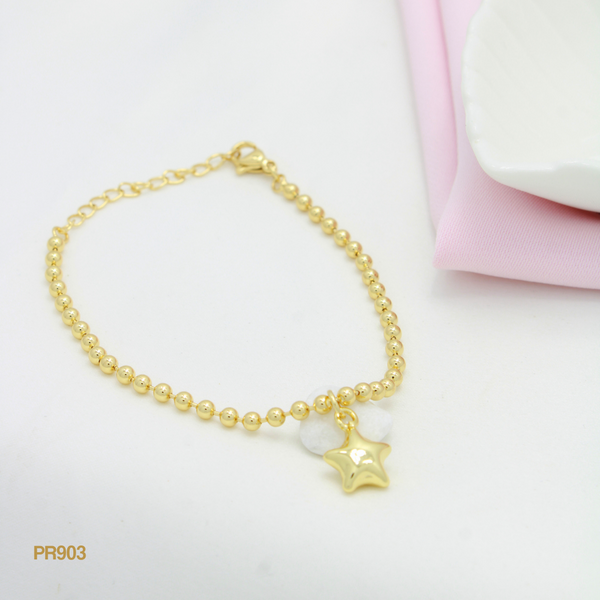 Pulsera balines con estrella pequeña PR903