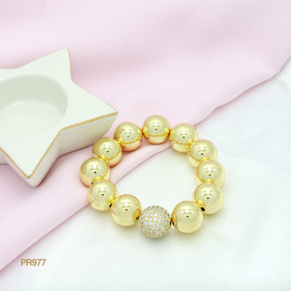 Pulsera balines y bola de fuego PR977