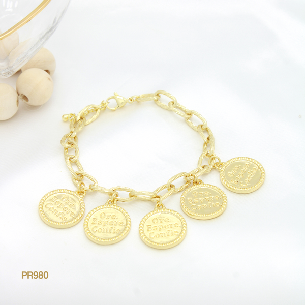 Pulsera medallas redondas PR980