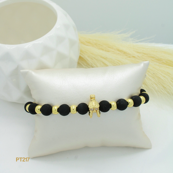 Pulsera neopreno, balines y casco PT217