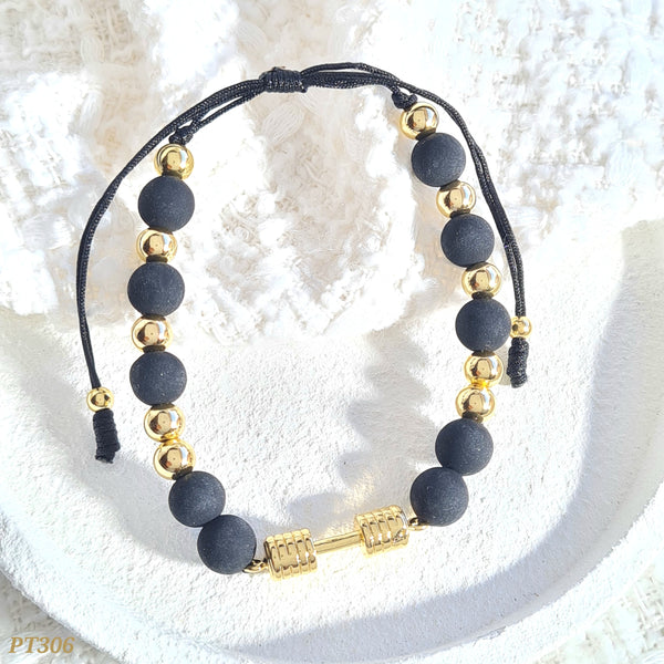 Pulsera neopreno negro pesas PT306