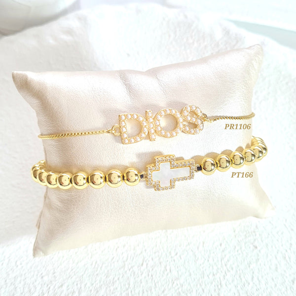 Pulsera "DIOS"/ Pulsera cruz (cada una)