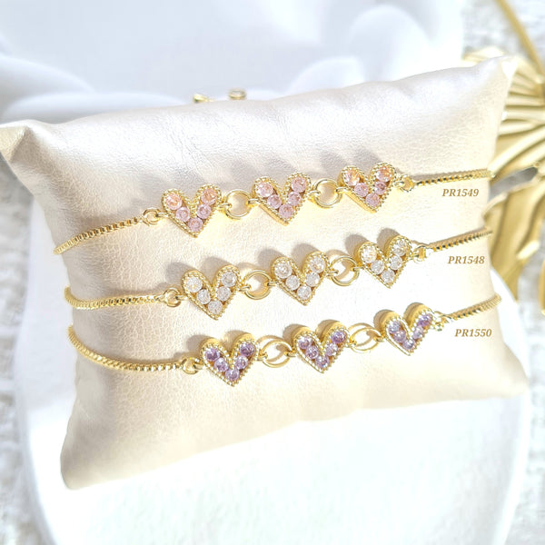 Pulsera corazón multicolor (cada una)