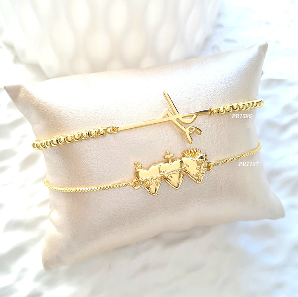Pulsera cruz/ pulsera sagrado corazón