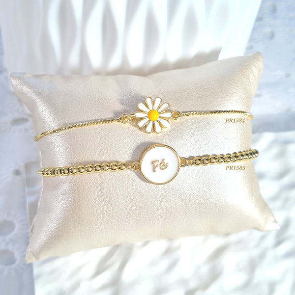 Pulsera flor/ Pulsera "Fé"