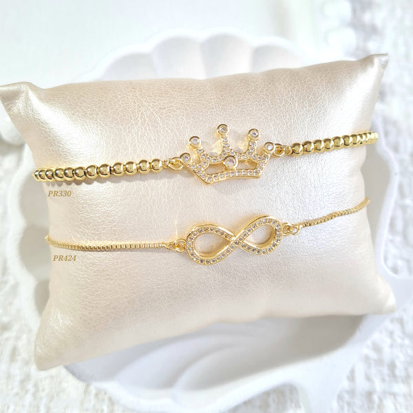 Pulsera corona/ pulsera infinito