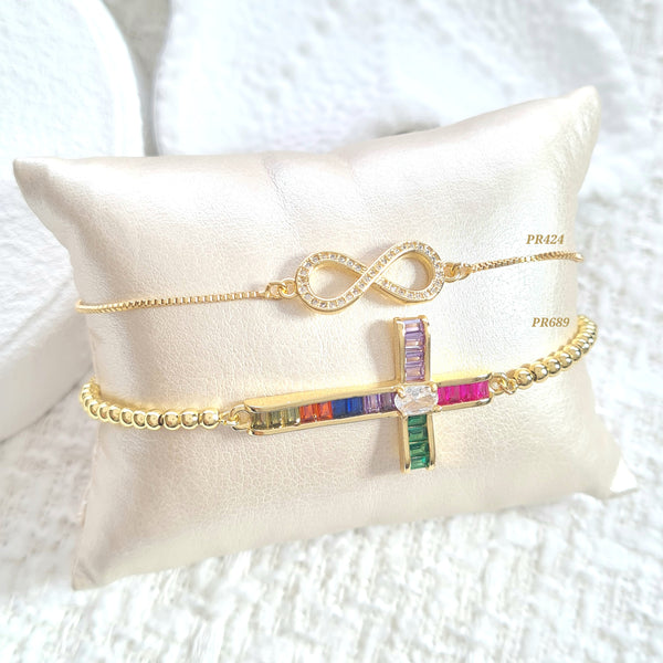 Pulsera infinito / Pulsera cruz (cada una)