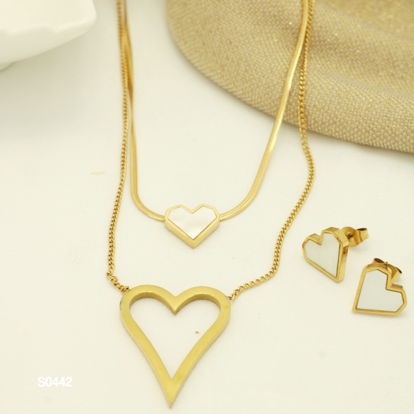 Set doble con corazones S0442