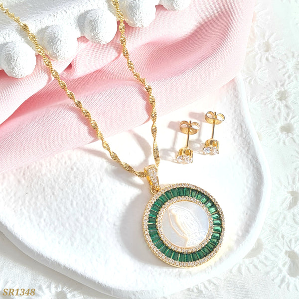 Set con medalla de la virgen SR1348