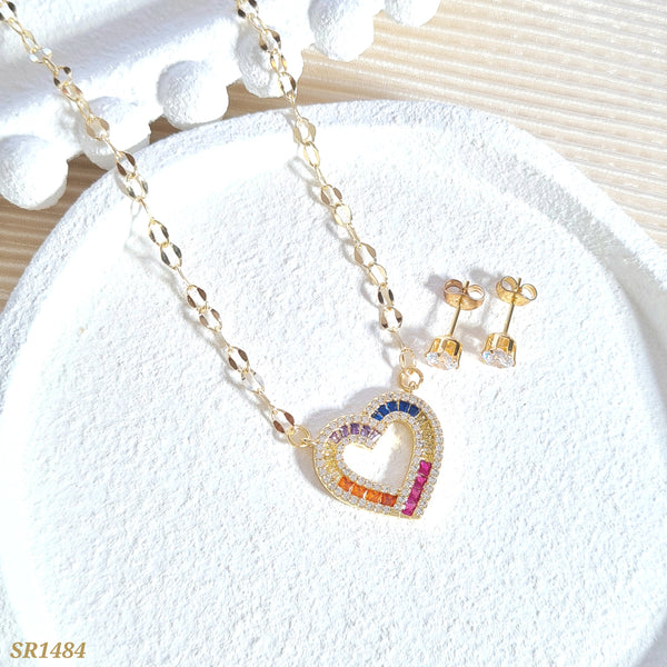 Set corazón arcoíris SR1484