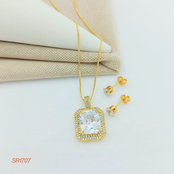 Set zircón cristal rectangular SR1707