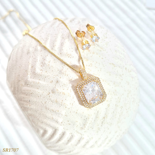 Set zircón cristal rectangular SR1707