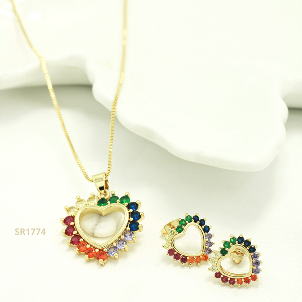 Set corazón multicolor SR1774