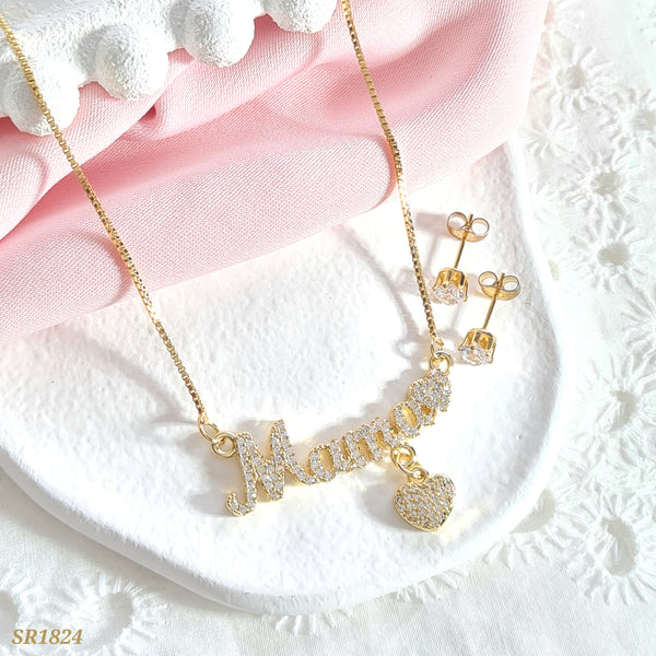 Set rodio cadena dije mama/corazón SR1824