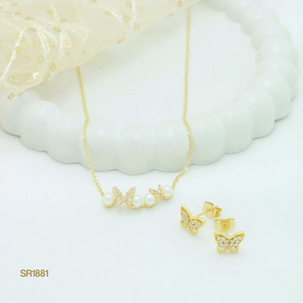 Set mariposas y perlas SR1881