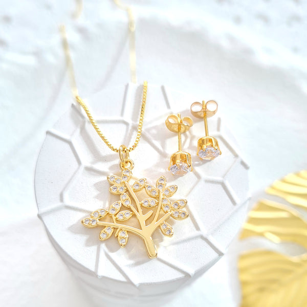 Set rodio cadena dije arbol de la vida SR2169