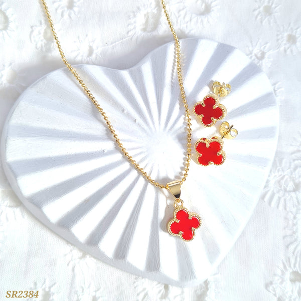 Set trébol rojo SR2384