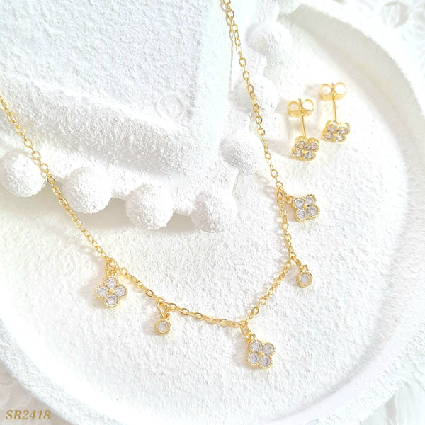 Set trébol cristales SR2418