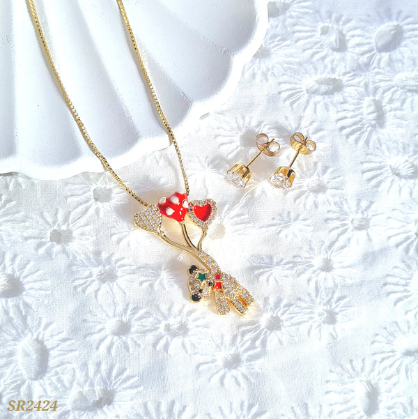 Set oso globos rojos SR2424