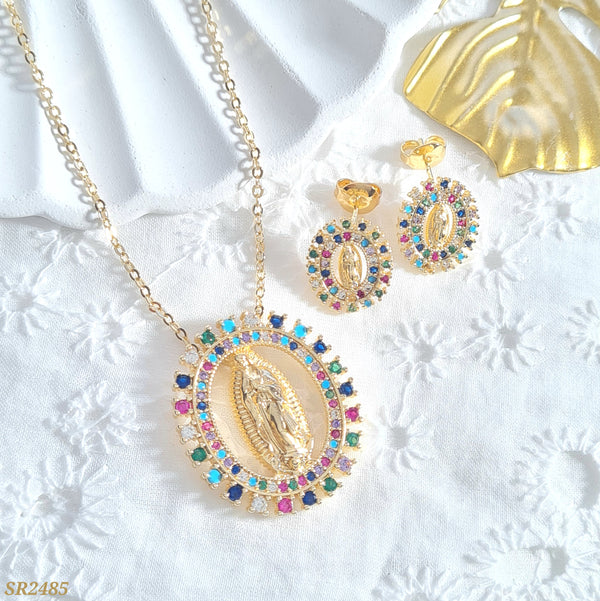 Set virgen ovalada multicolor SR2485