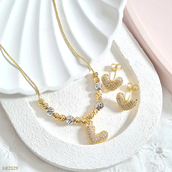 Set corazón balines bicolor SR2529