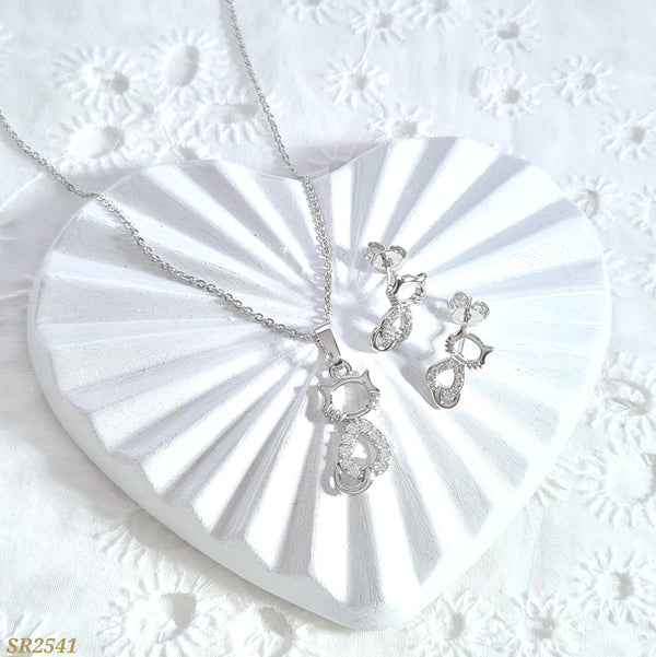 Set gato plateado SR2541