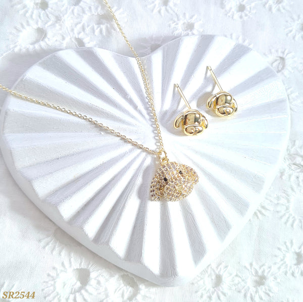 Set perro en zircones SR2544