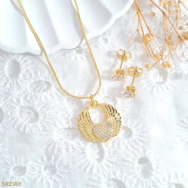 Set corazón con alas SR2569