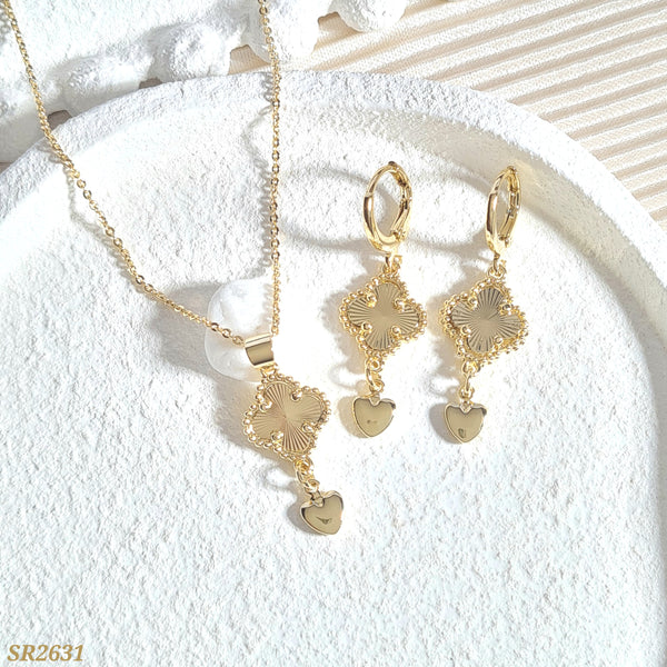 Set trébol doble con corazón SR2631