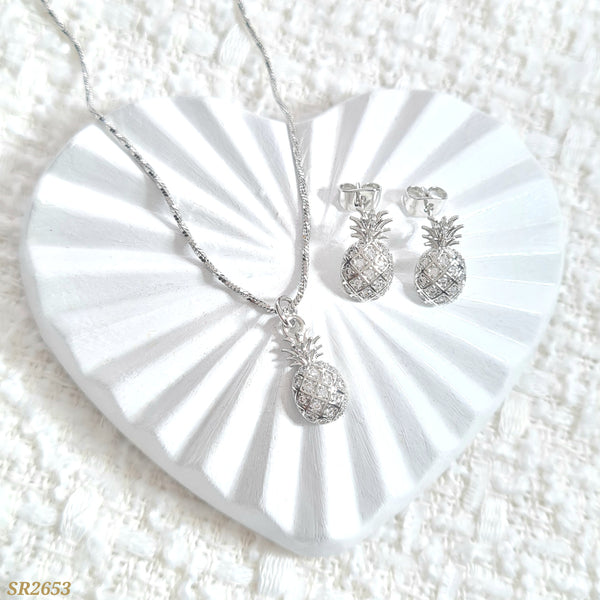 Set piña plateada SR2653