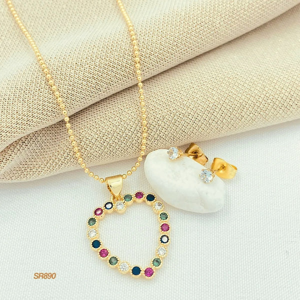 Set corazón multicolor SR890