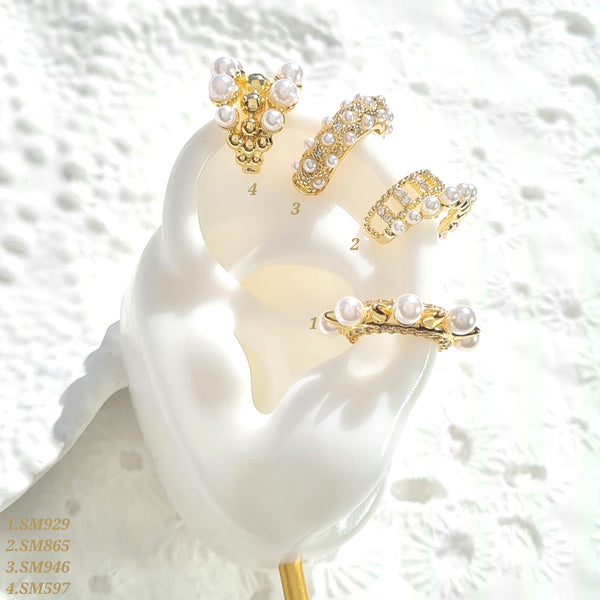 Earcuffs con perlas