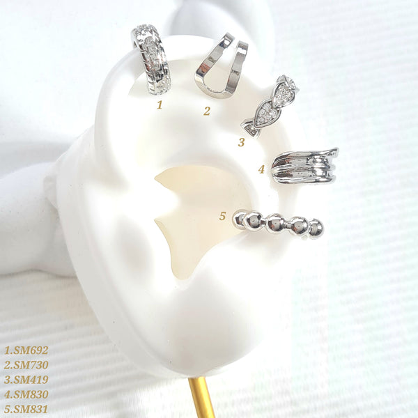 Earcuffs plateados