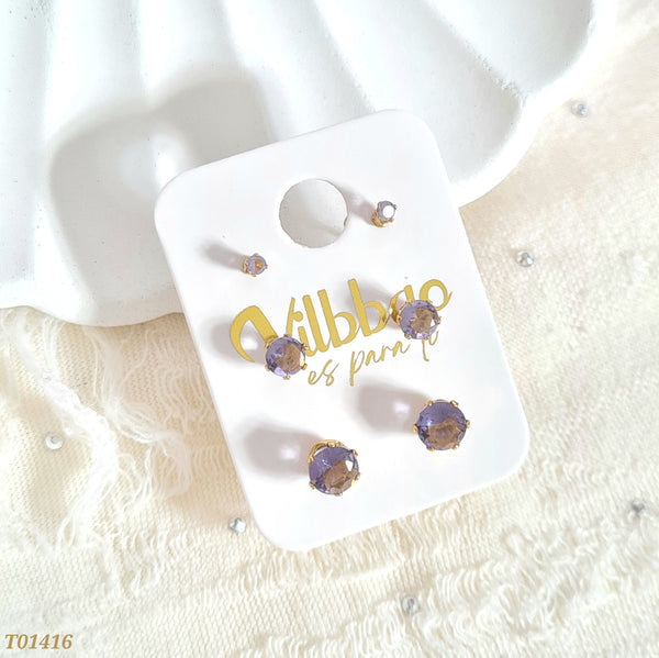 Set de topos multitamaño morado T01416